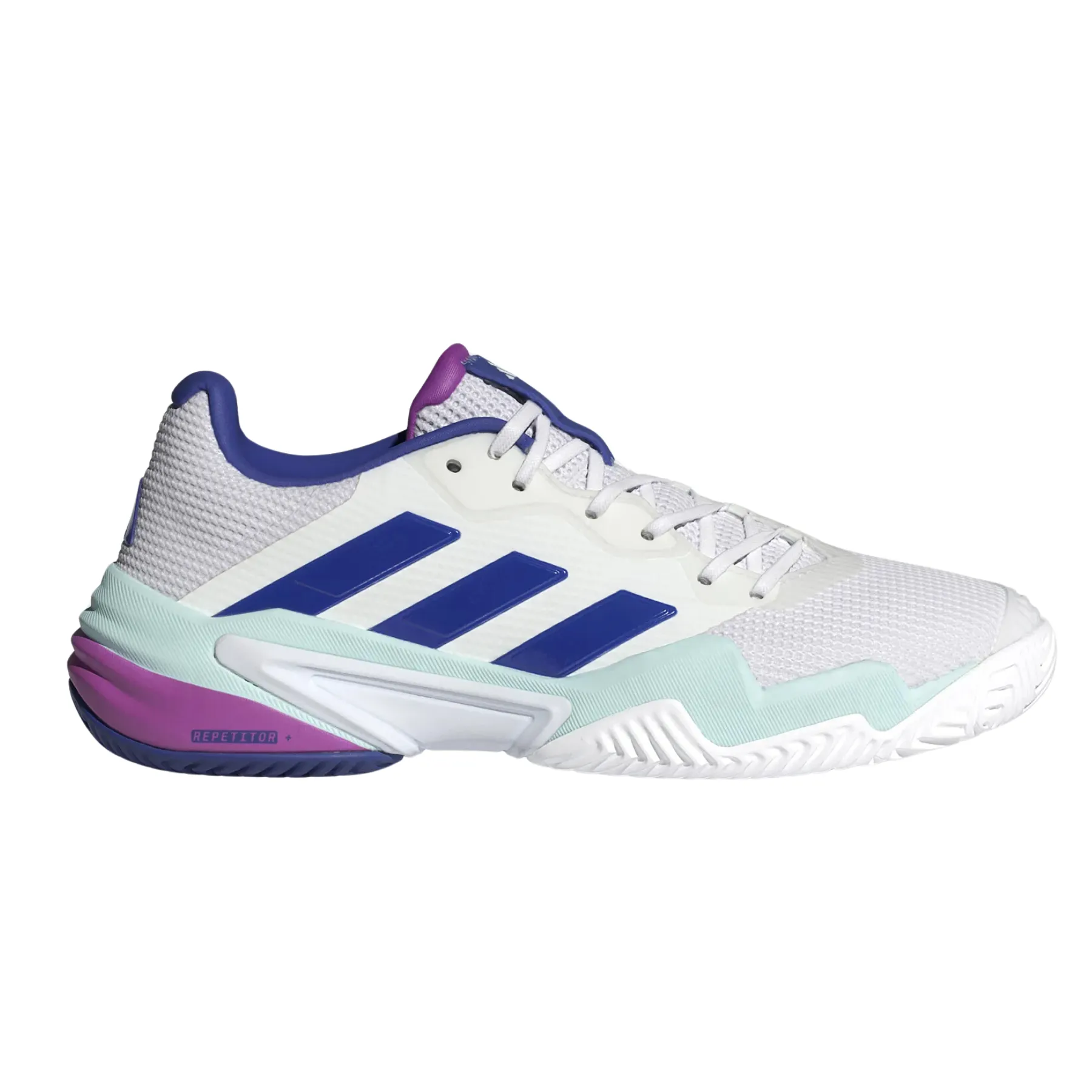 Adidas Barricade 13 Men Tennis Shoes - White/LUCBLU/SEFLAQ Ventilated