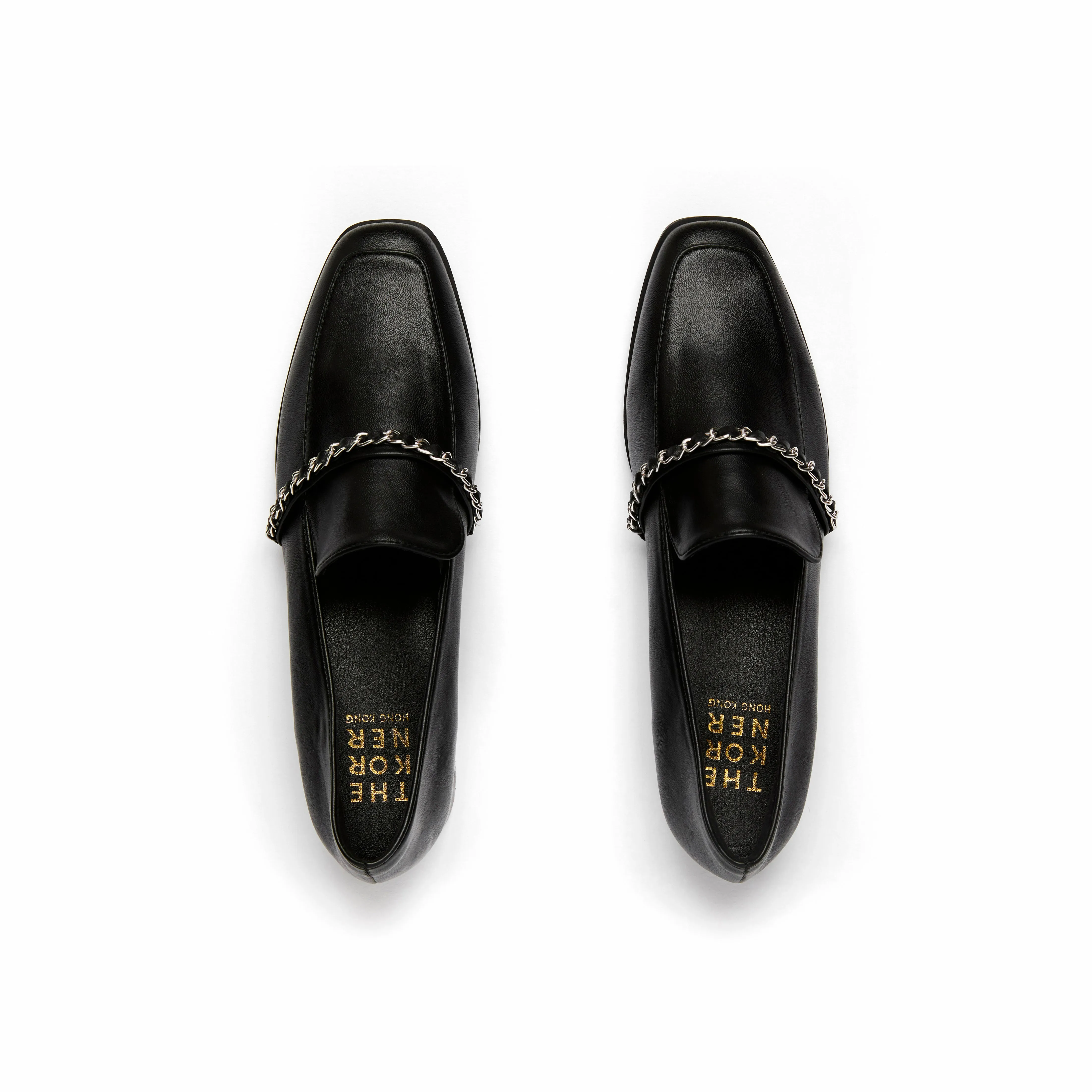 Kenni Chain Loafers - Black (BLK) Hold Walk