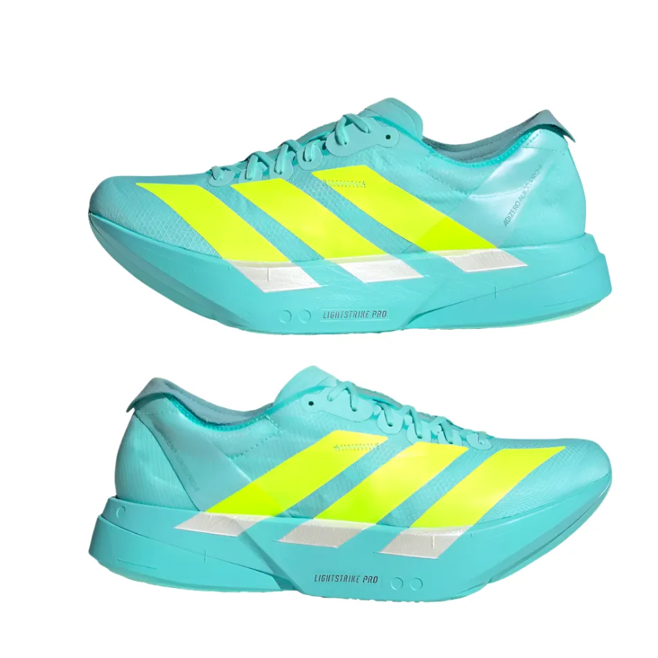 slip - on shoes Adidas Men's Adizero Adios Pro 4 Running Shoes in Flash Aqua/Lucid Lemon/Mint Ton AW25
