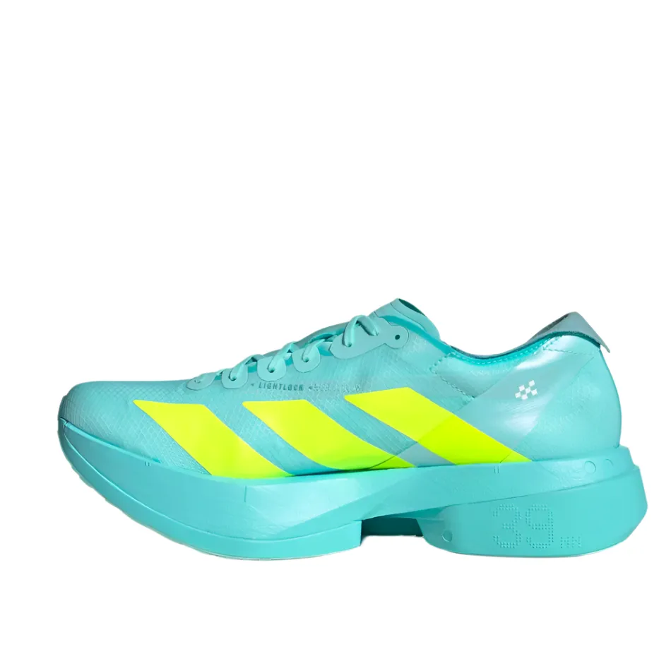 Adidas Men's Adizero Adios Pro 4 Running Shoes in Flash Aqua/Lucid Lemon/Mint Ton AW25 Well-liked