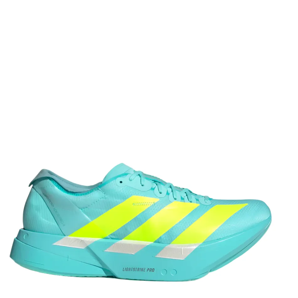 asphalt - running shoes Adidas Men's Adizero Adios Pro 4 Running Shoes in Flash Aqua/Lucid Lemon/Mint Ton AW25