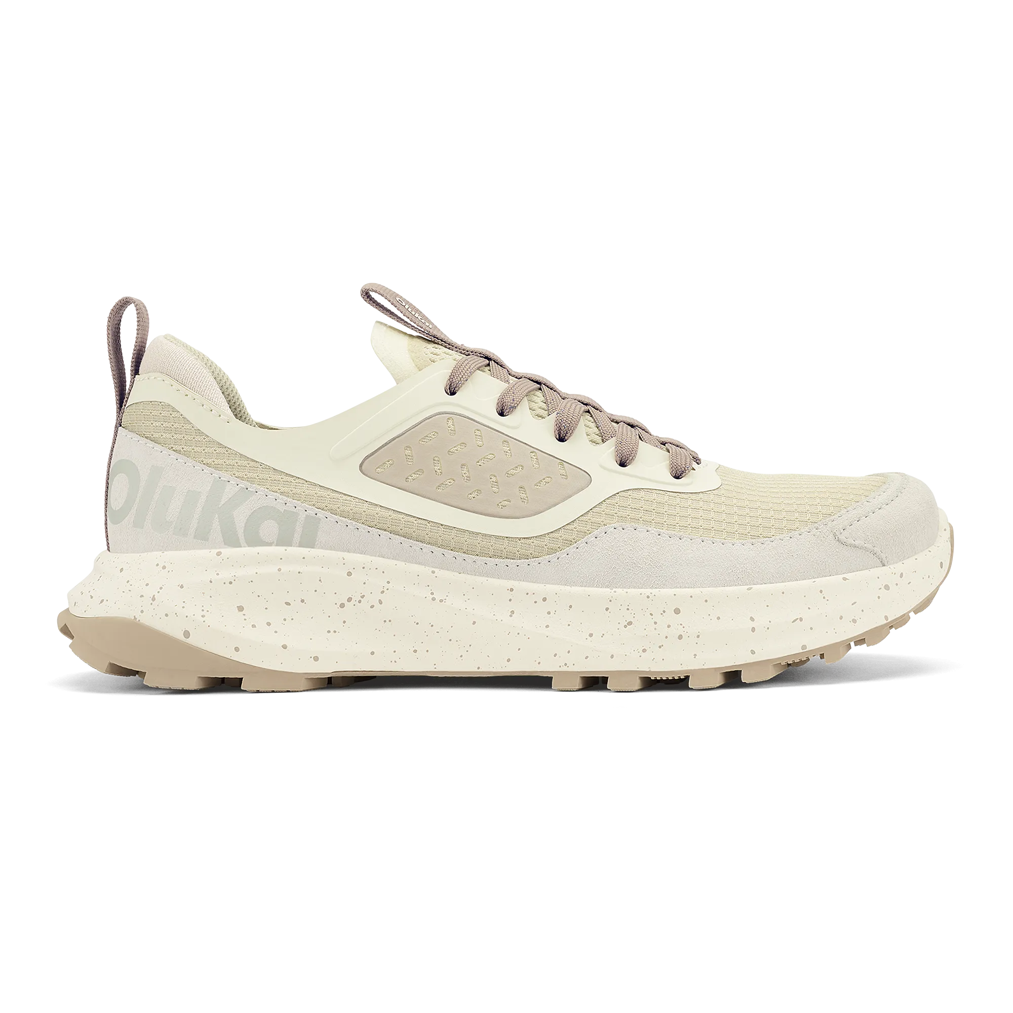 Makiki  -  White Sand / Tapa Comfy Walk Shoes Slip Style