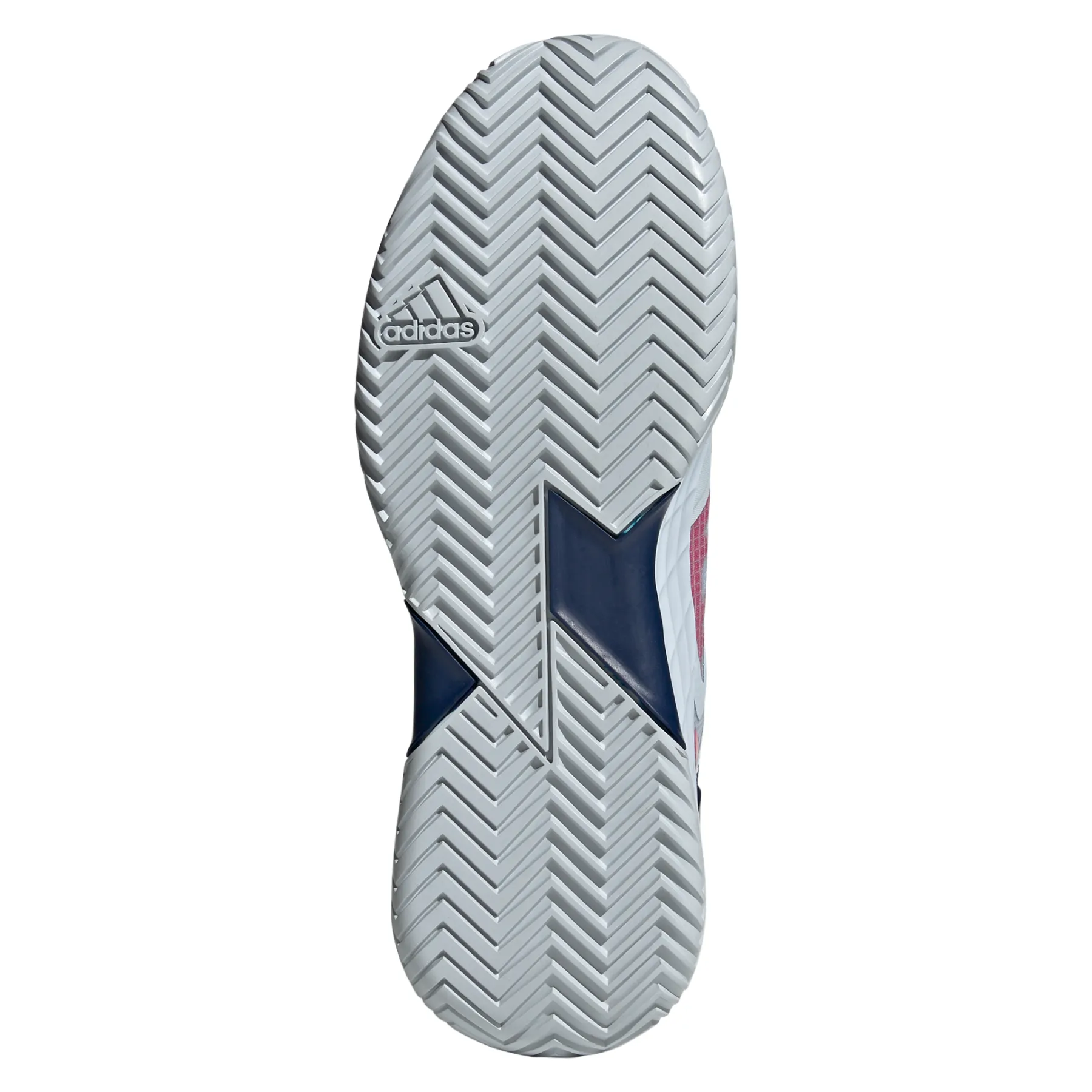 Adidas Adizero Ubersonic 4.1 Men Tennis Shoes - Halo Blue/Dark Blue/Team Shock Pink Comfort Motion