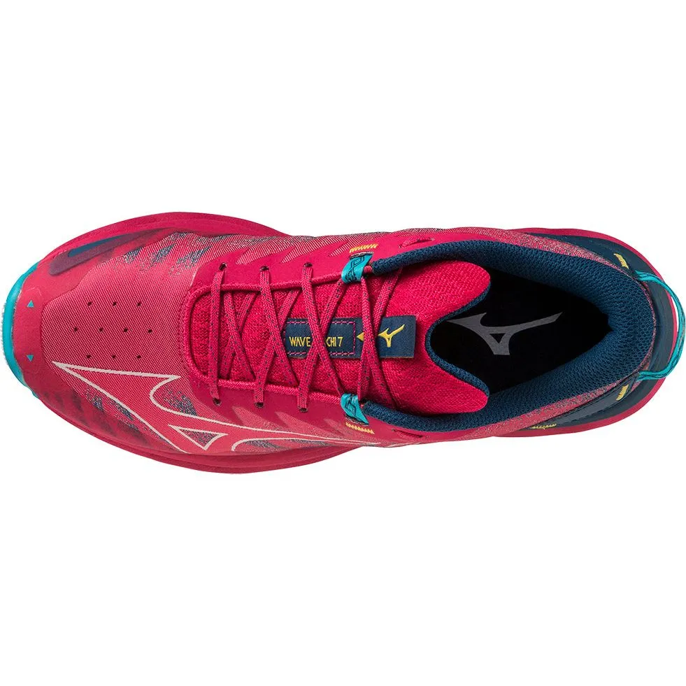 Mizuno Wave Daichi 7 Womens Trail Running Shoes - Red Multi Surface