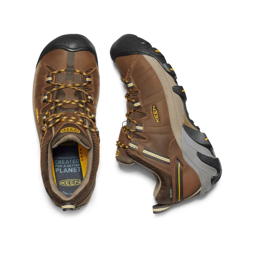 Men's Targhee II Waterproof Wide  |  Cascade Brown/Golden Yellow Performance Oriented No Friction