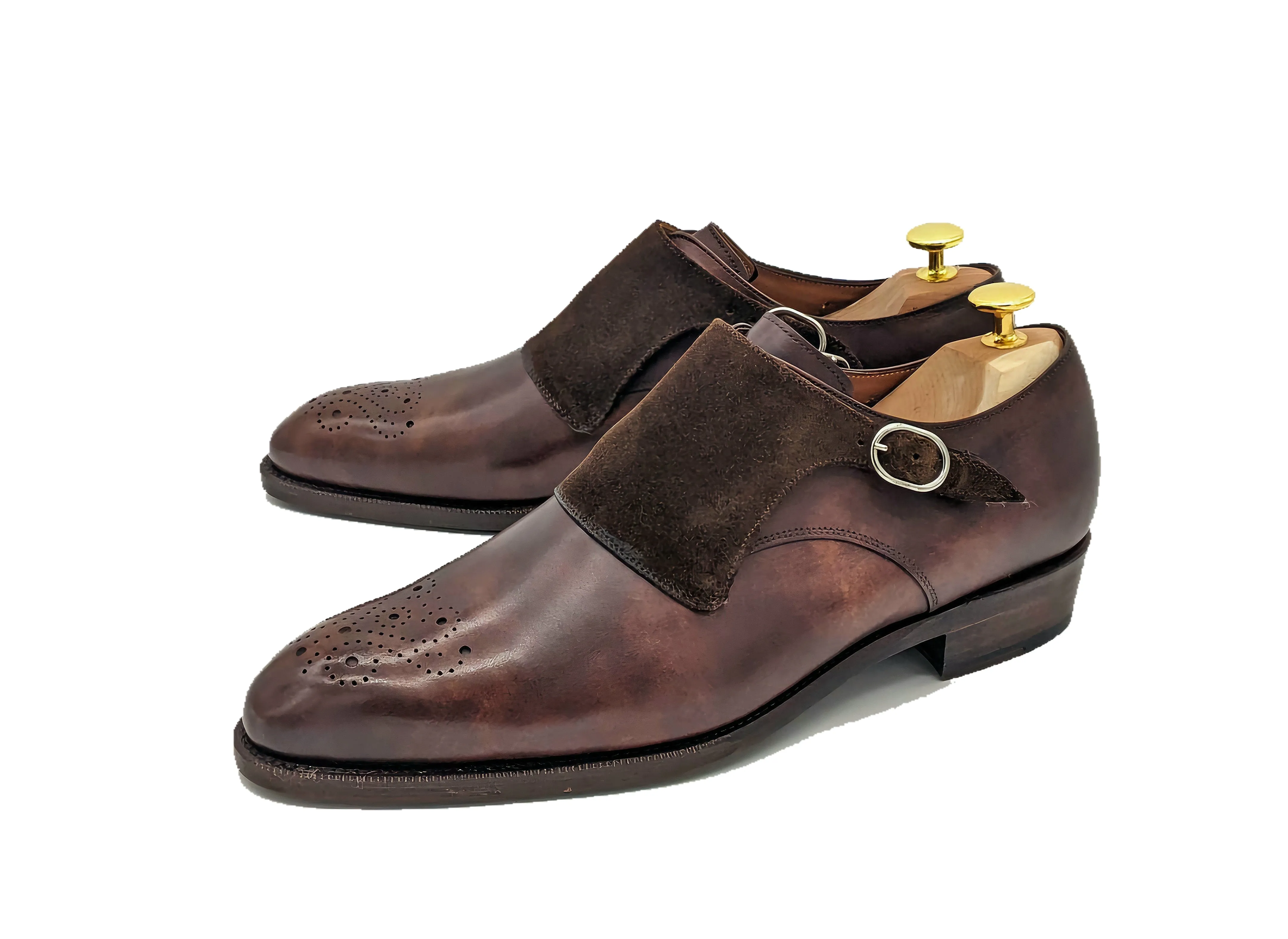 Corliss - MTO - Dark Brown Museum Calf / Dark Brown Suede Office Meeting