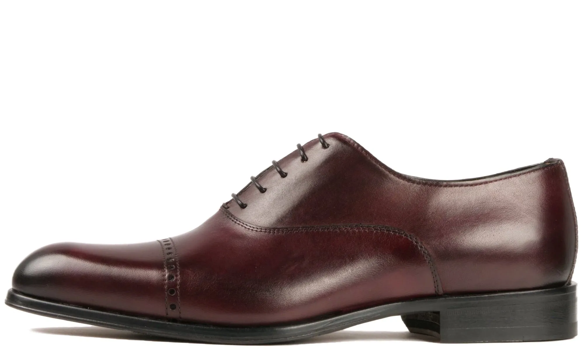 Simple Step Style Harrow Cap Toe Oxford Oxblood