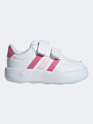 Adidas Breaknet 3.0 Infant-Girls Sportswear Shoes Cloud White/Pink Denim Cool