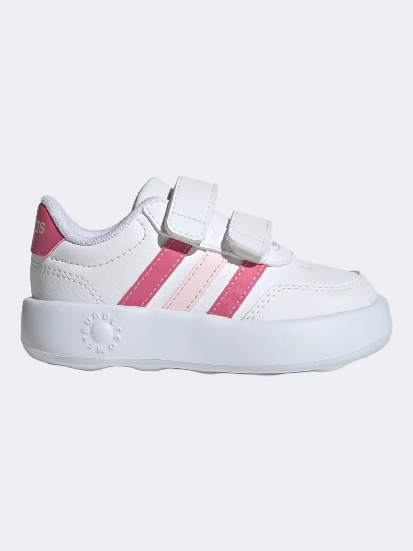 Adidas Breaknet 3.0 Infant-Girls Sportswear Shoes Cloud White/Pink Denim Cool