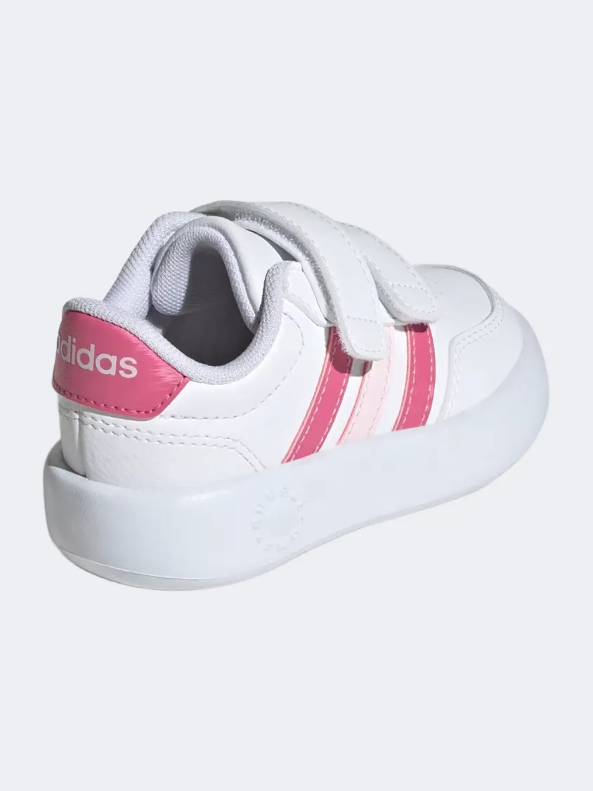 Adidas Breaknet 3.0 Infant-Girls Sportswear Shoes Cloud White/Pink Love Glow High Arch