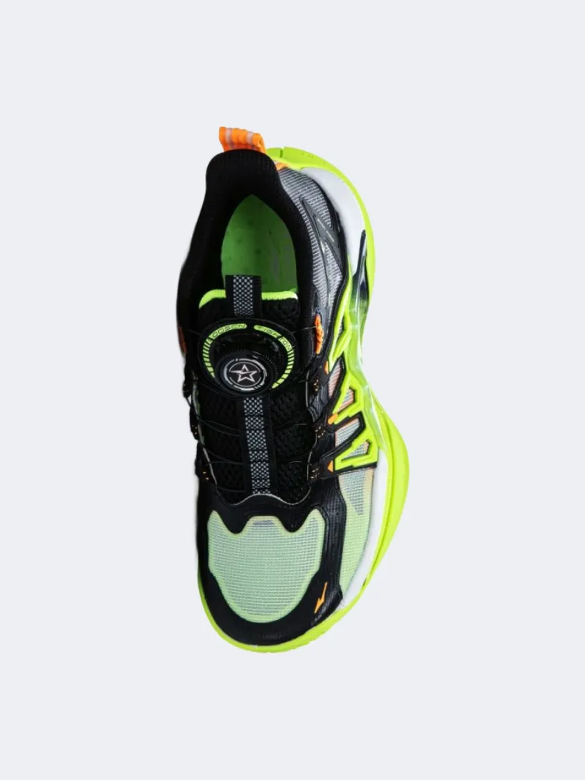 Petite Fit Erke Kids-Boys Basketball Shoes Black/Yellow/Green