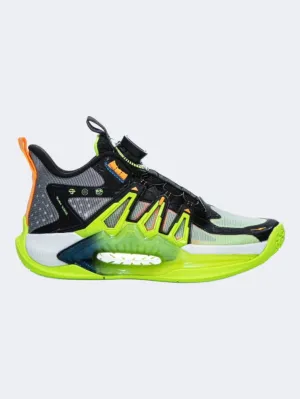 Quiet Step Fresh Drop Erke Kids-Boys Basketball Shoes Black/Yellow/Green