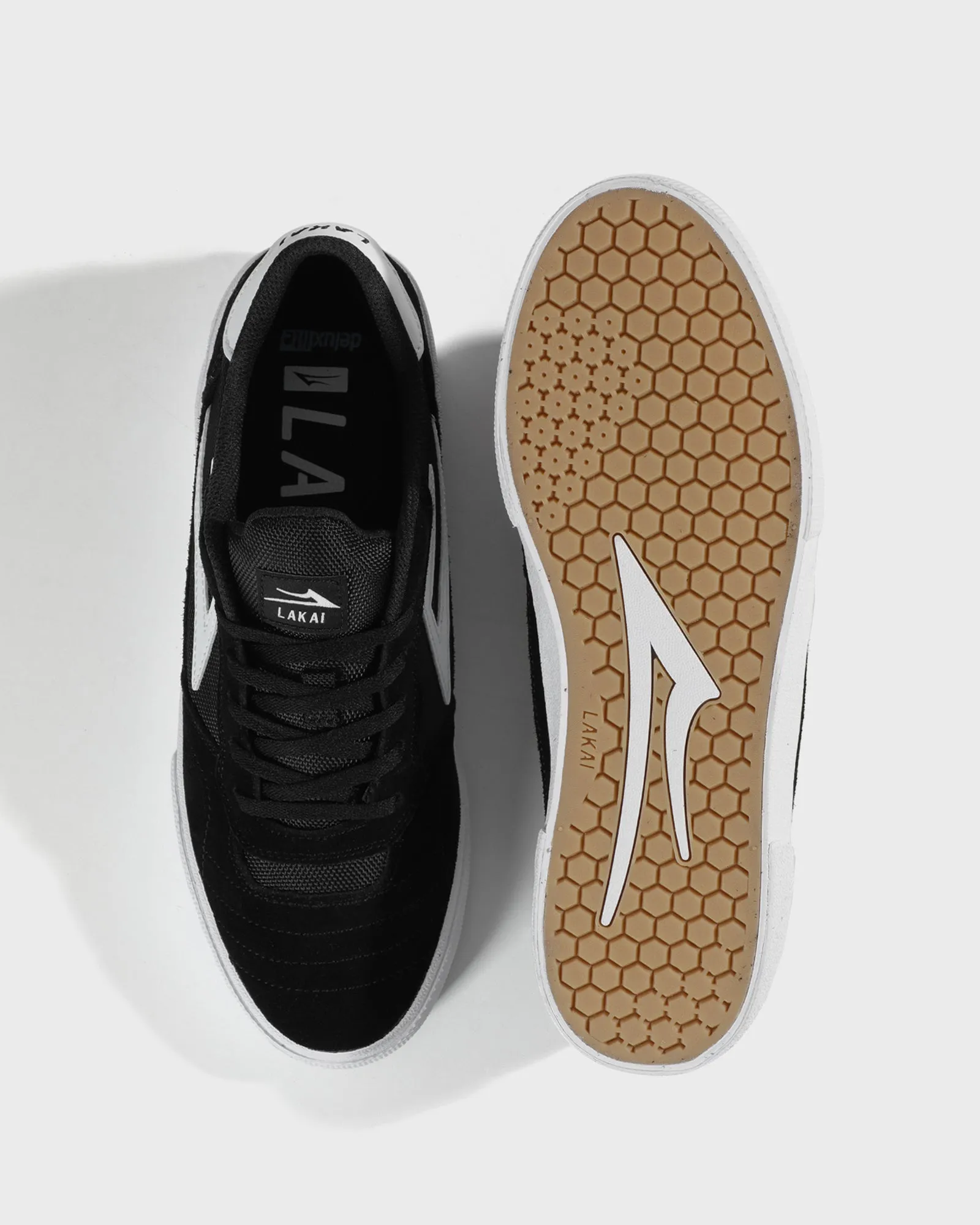 Canvas Lace Up Style Cambridge - Black/White Suede
