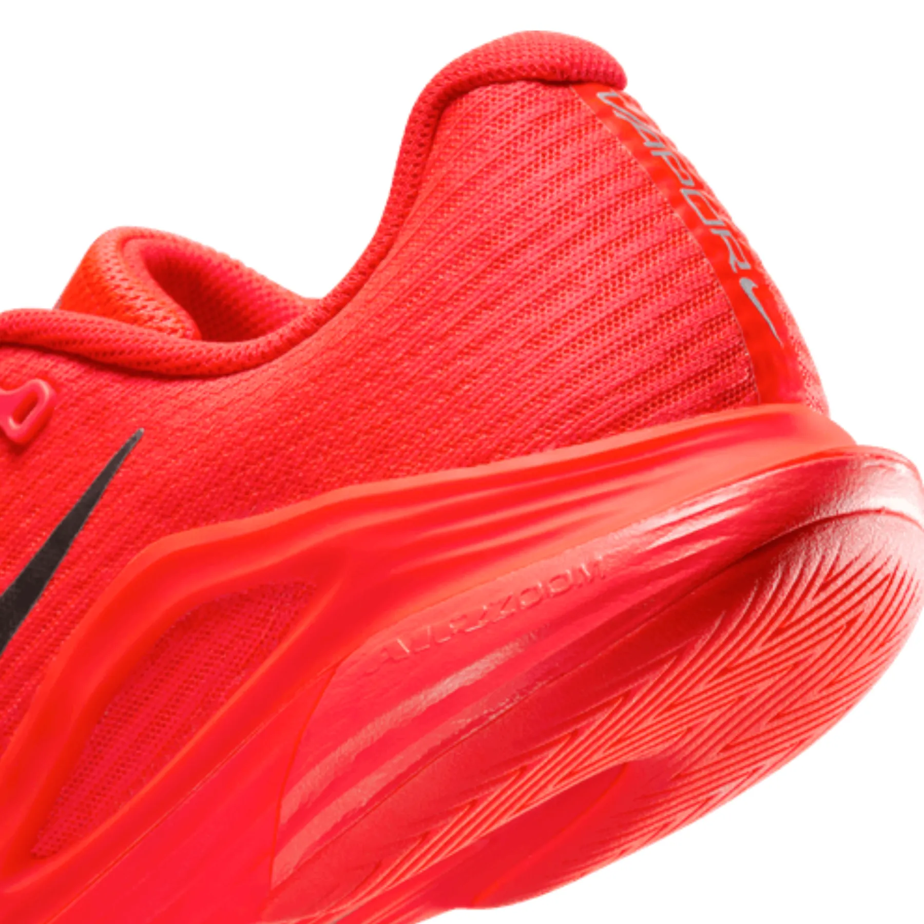 Nike Vapor 12 Premium Womens Hard Court Tennis Shoes - Bright Crimson/Metallic Silver Durable