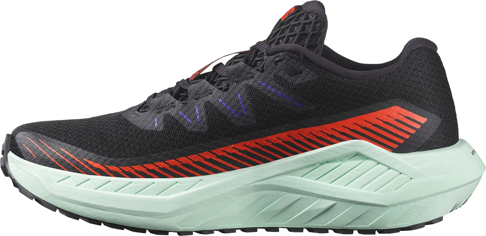 Exercise Focus Quick Action Salomon DRX DEFY GRVL Womens Trail Running Shoes - Black