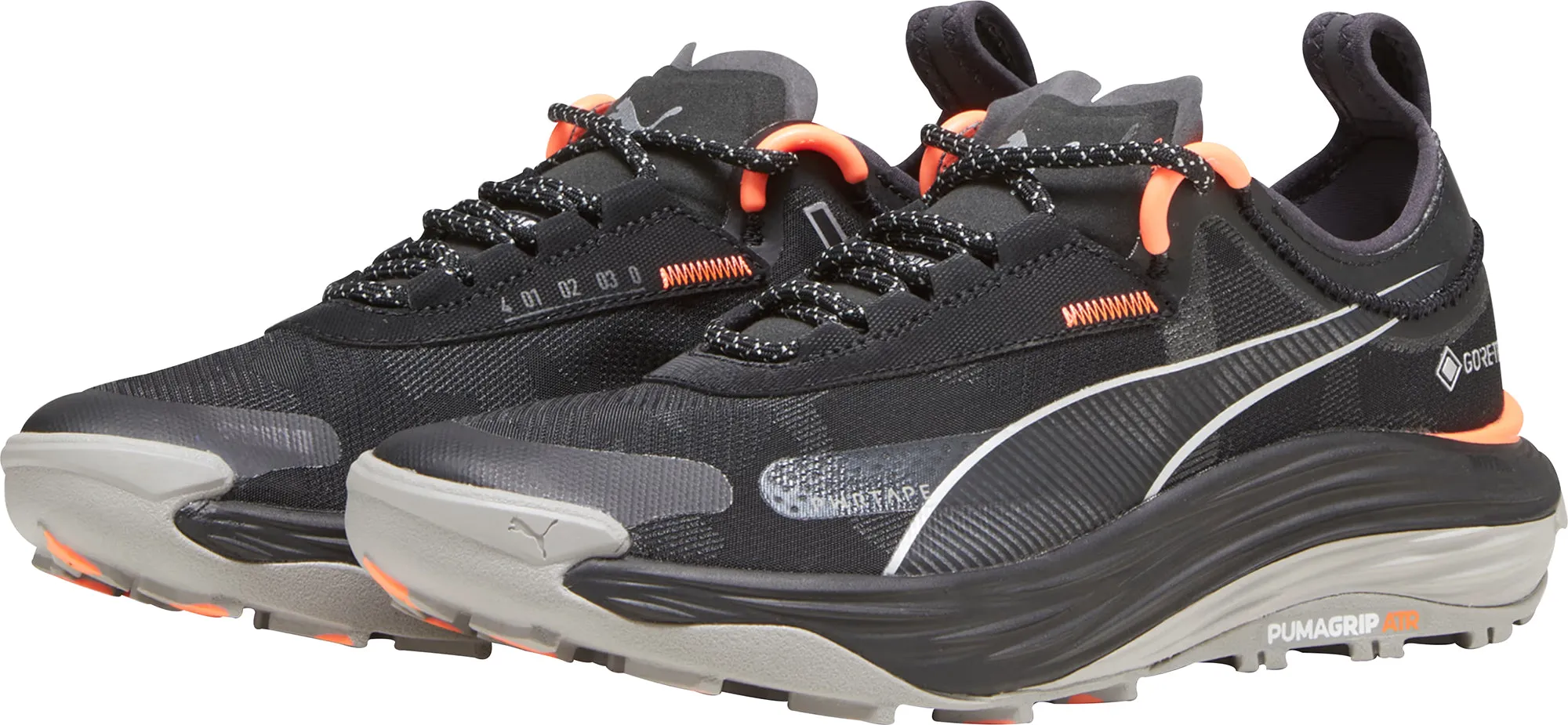 Puma Voyage Nitro 3 GORE-TEX Womens Trail Running Shoes - Black Foam padding helps protect joints during high-impact moves Made to respond evenly under pressure and motion