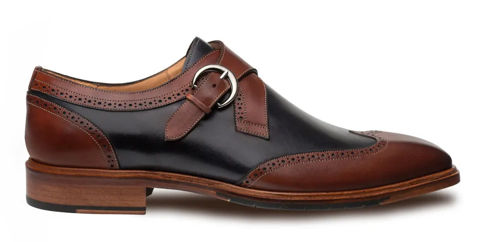 Leadership Summit Modesto Monkstrap Shoe Cognac/Blue