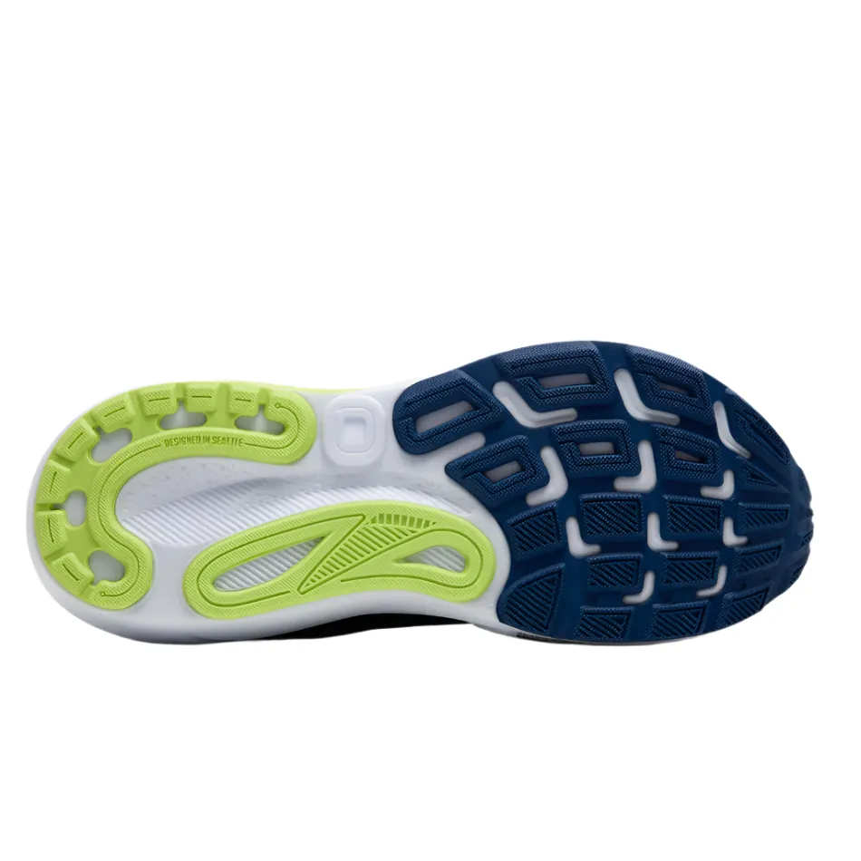 moderate - performance specification shoes Gift Idea Brooks Men's Adrenaline GTS 24 Running Shoes in Navy Pony/Black/Acid Lime AW25