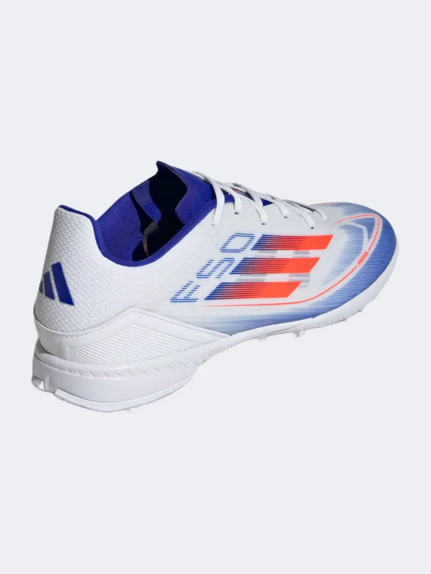 Adidas F50 League Tf Kids Football Shoes White/Red/Blue Runway Glow Story Glow