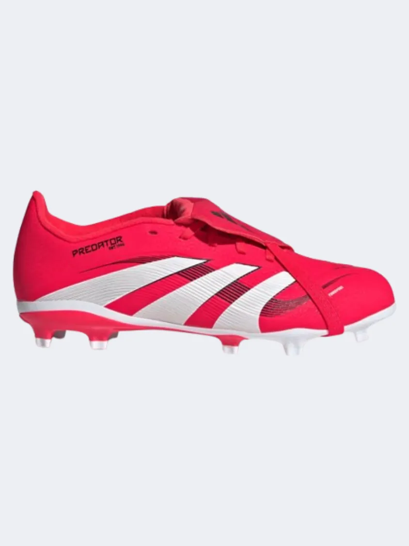 Adidas Predator League Fold Over Tongue Kids Football Shoes Red/White/Black archery - range shoes in - season shoes