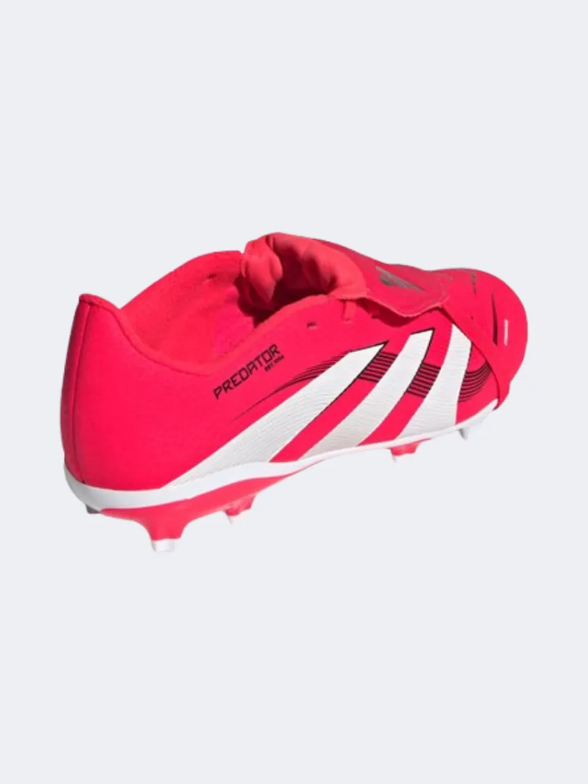 Breathable Material Adidas Predator League Fold Over Tongue Kids Football Shoes Red/White/Black