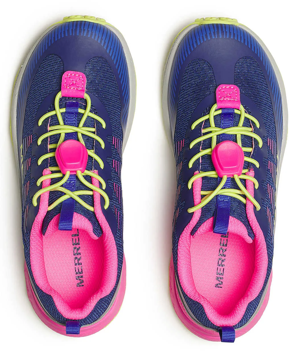 Merrell Agility Peak Junior Walking Shoes - Blue Sturdy Trail Boots Low Impact