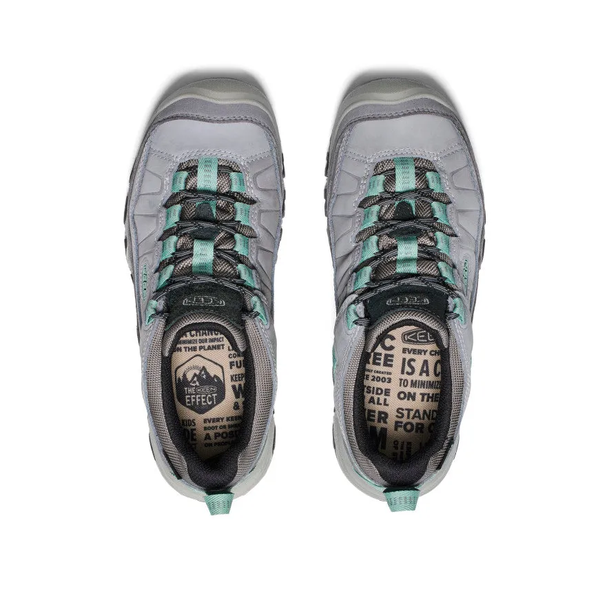 Breathable Upper Women's Targhee IV Wide Waterproof Hiking Shoe  |  Alloy/Granite Green