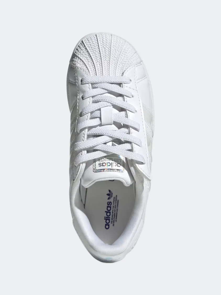 Adidas Superstar Led Lights Ps-Girls Original Shoes Cloud White Street Fit Lake Step