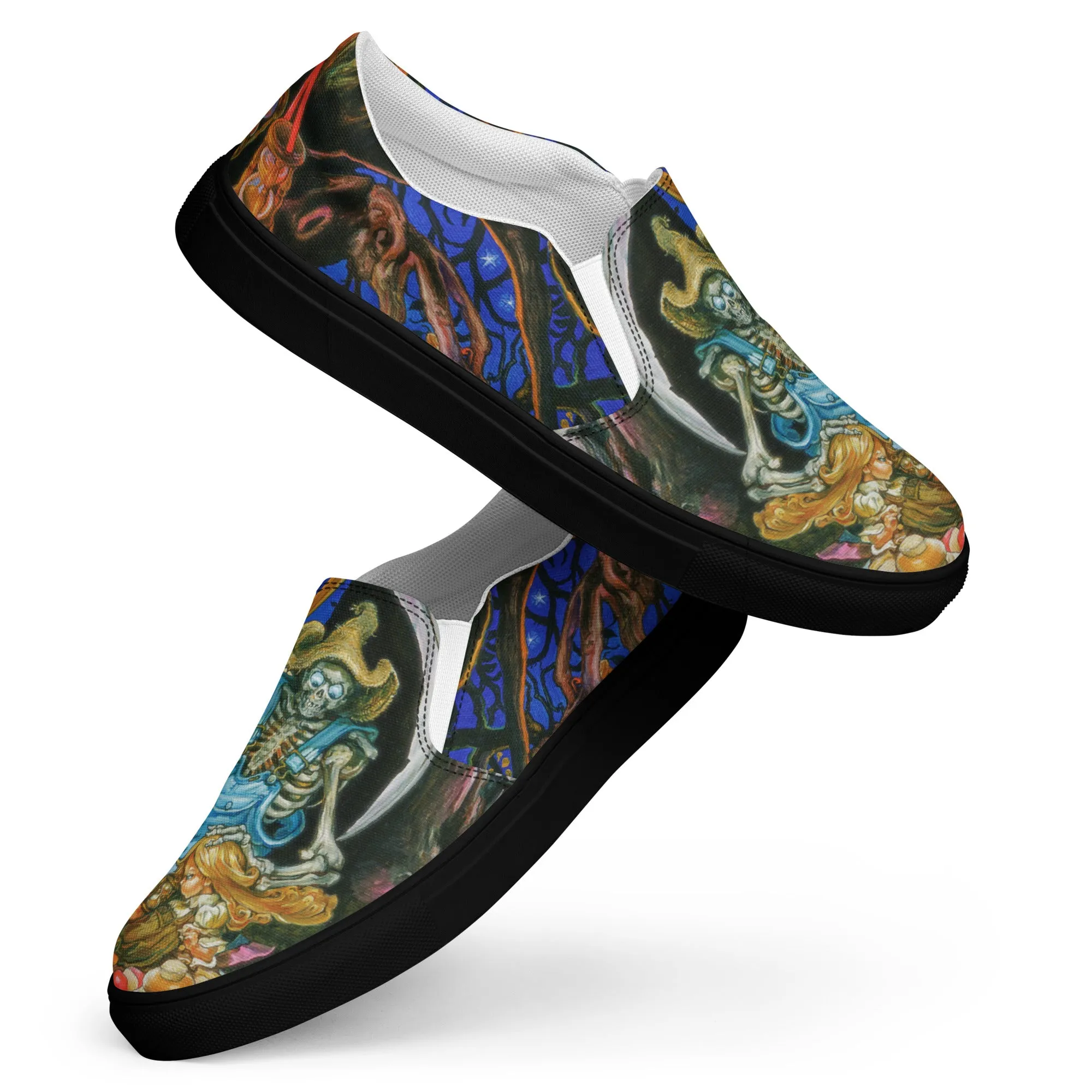 Men??s Reaper Man slip-on canvas shoes *US SIZES SHOWN! USE CHART! Seamless Finish