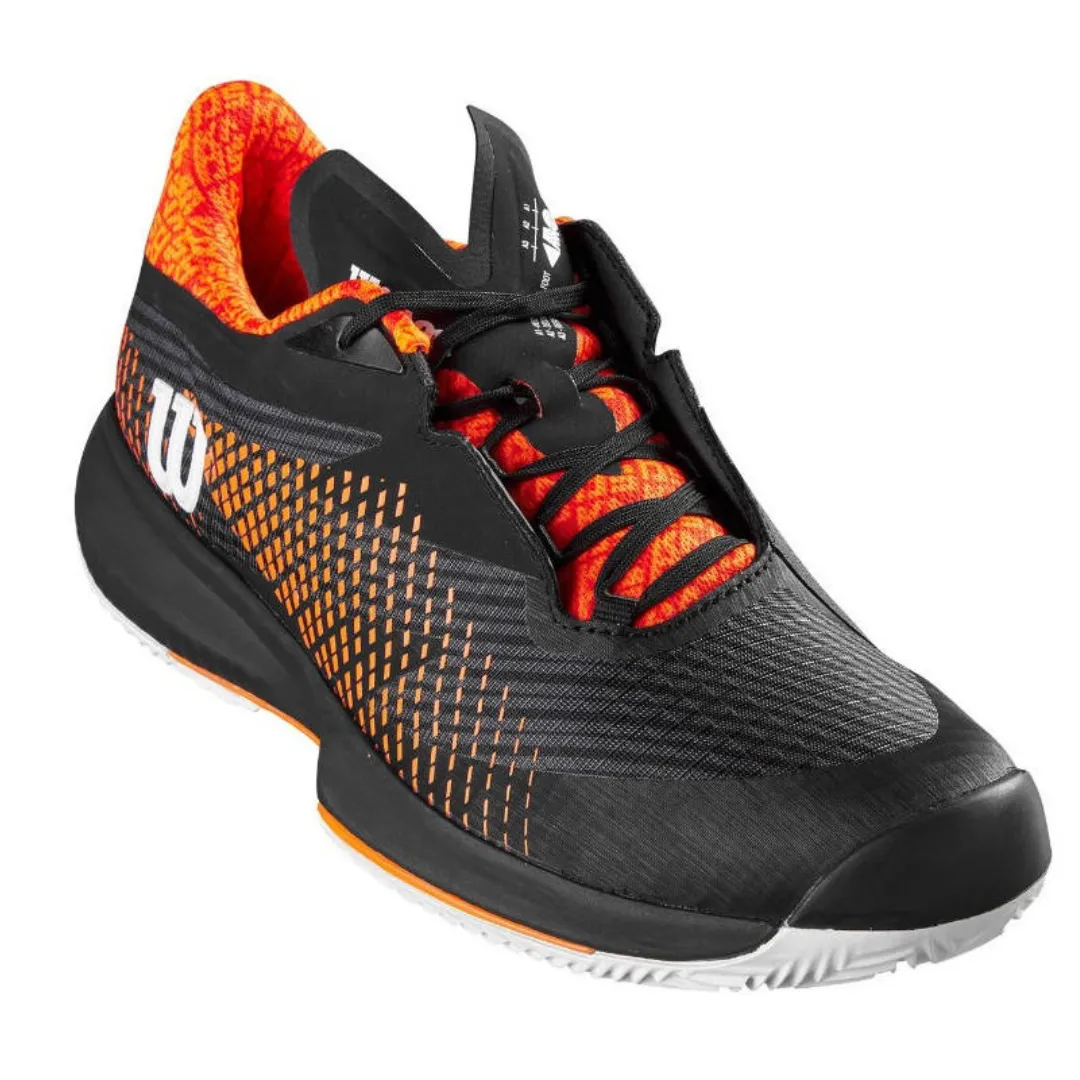 Low Profile Wilson 2023 Kaos Swift 1.5 Men's Tennis Shoes - Black/Phantom/Shocking Orange