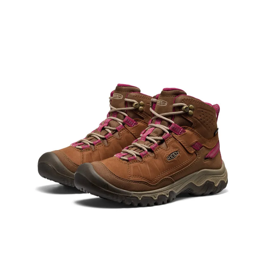 Women's Targhee IV Waterproof Hiking Boot  |  Bison/Beaujolais Step Focus