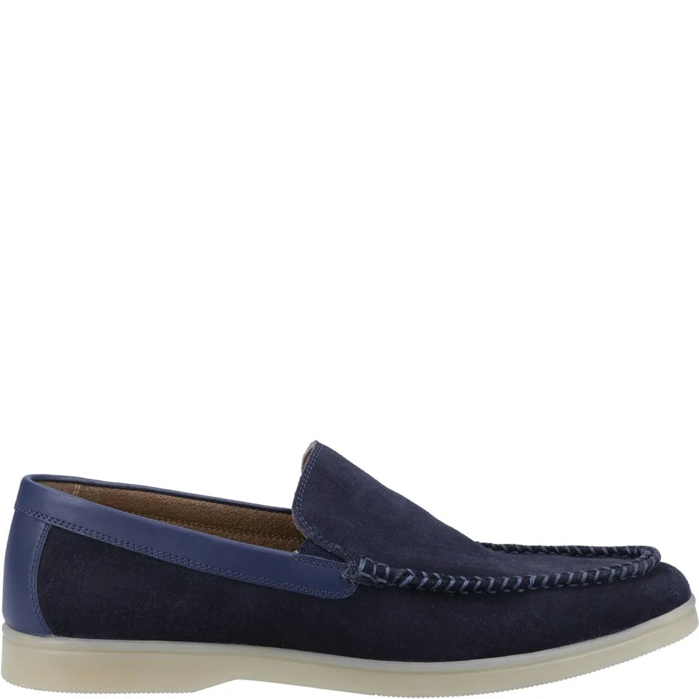 Navy Leon Slip On Shoes Chunky Sole Office Worker