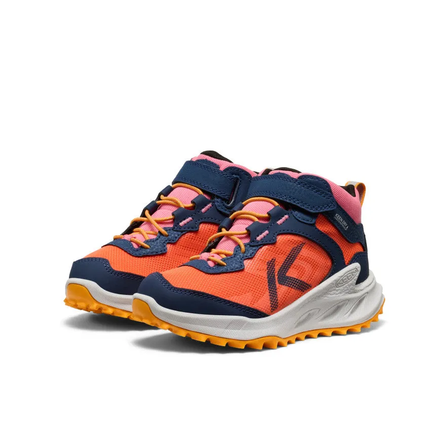 Toe Protection Power Moves Little Kids' Zionic Waterproof Hiker  |  Naval Academy/Nasturtium