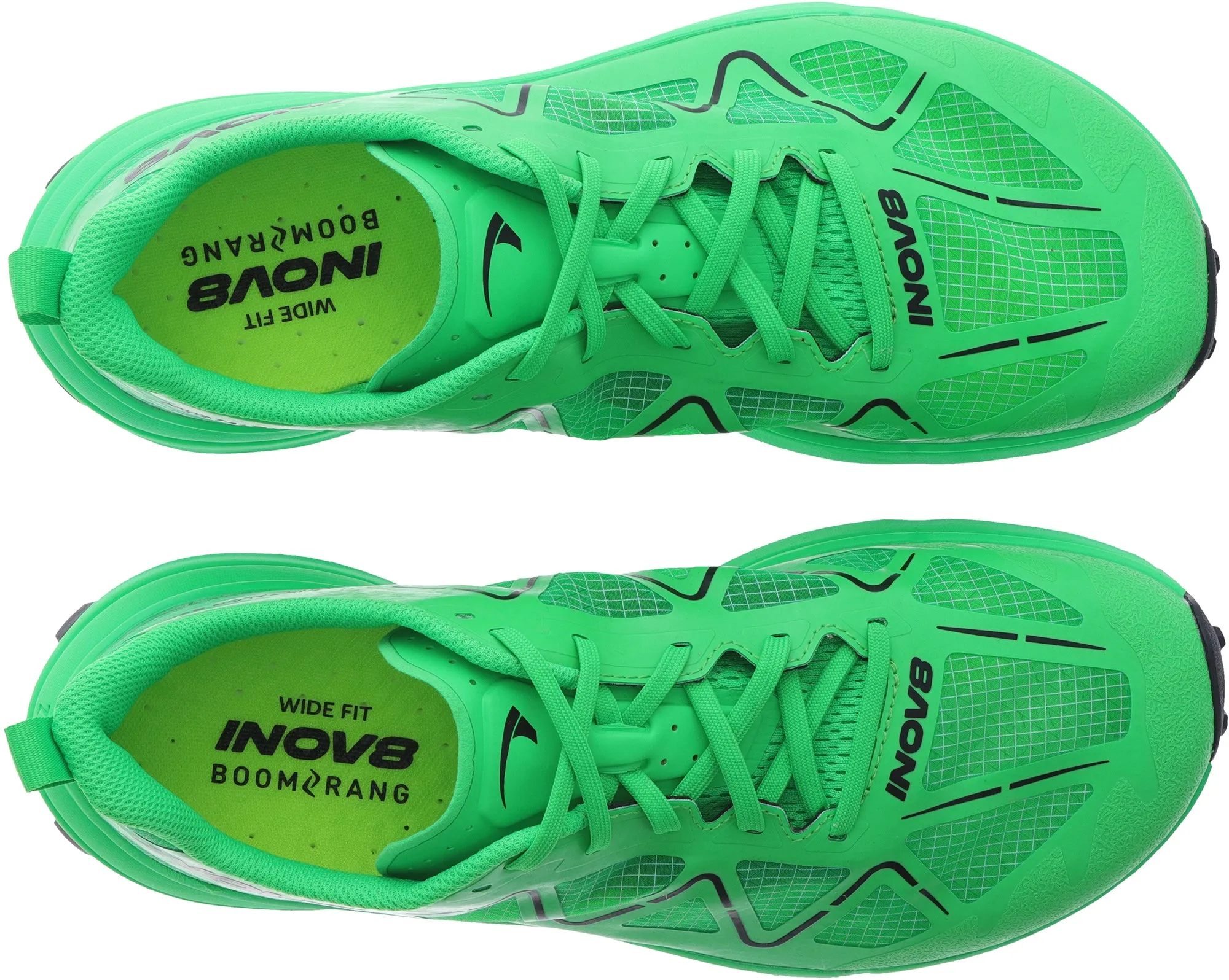 Lightweight Support Laces stay secure through repeated motion and impact Inov8 MudTalon Zero (Precision Fit) Mens Trail Running Shoes - Green