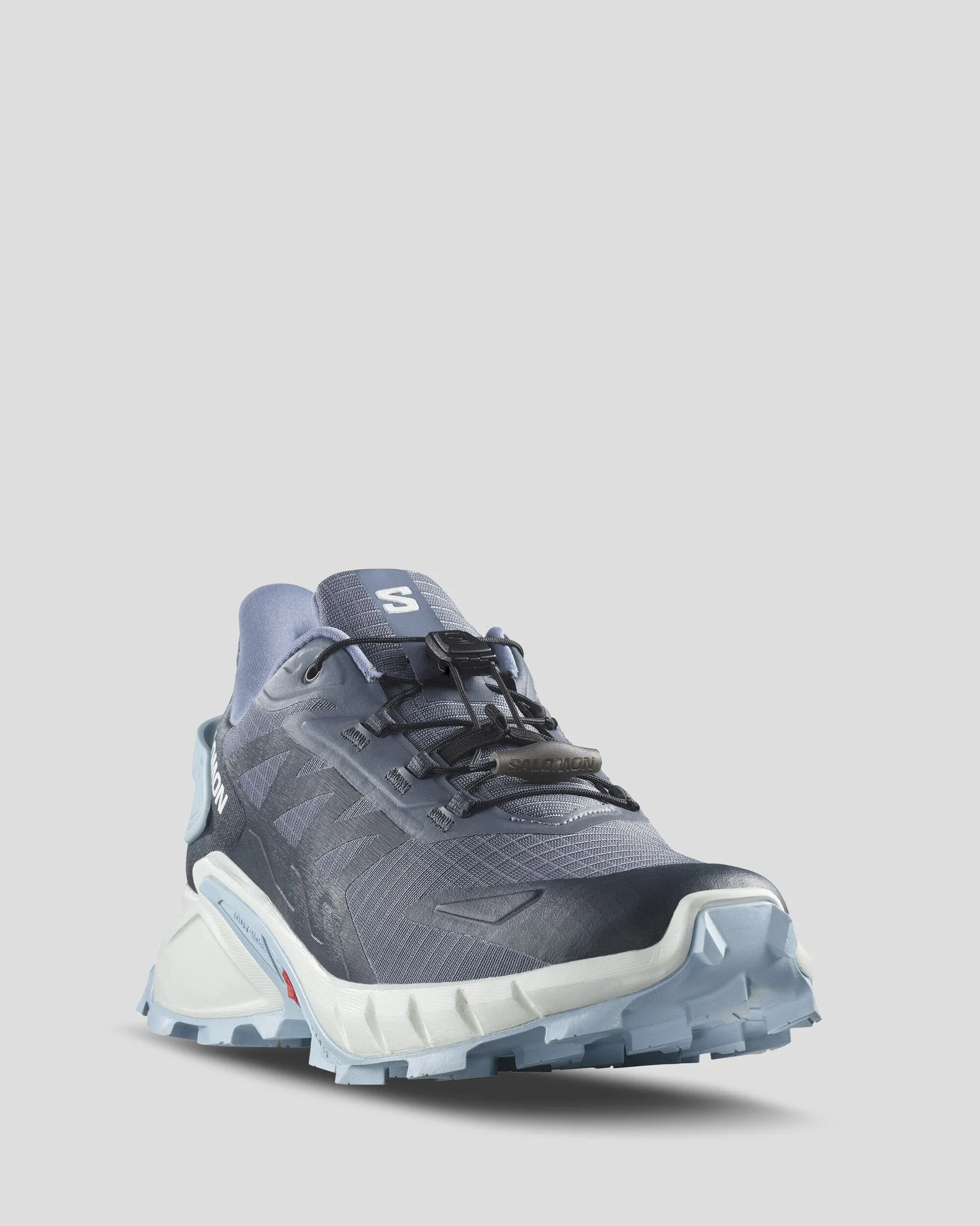 Nonstop Action Women's Salomon Supercross 4 Trail Running Shoes - Grisaille/White/CashmireBlue
