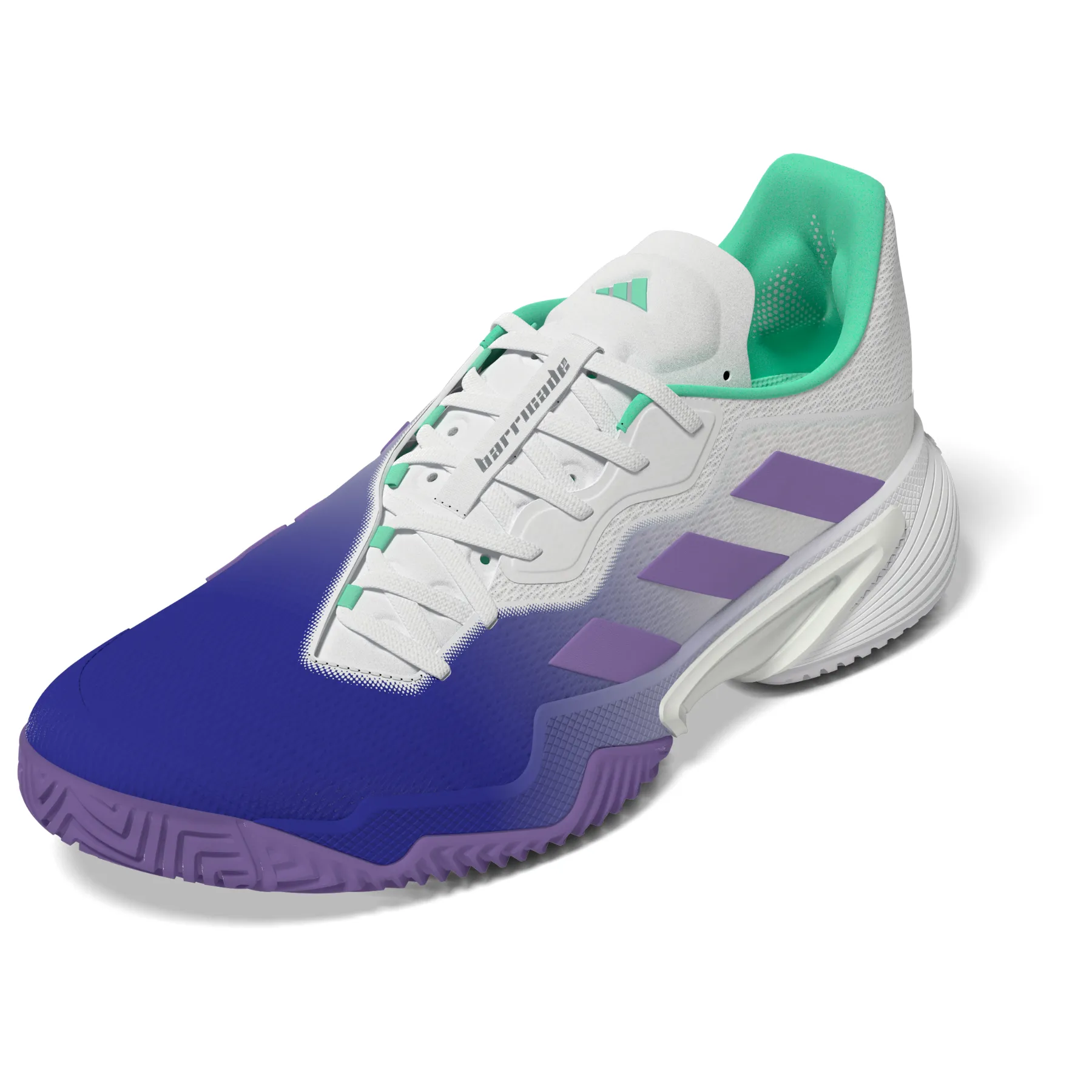 Gym goers Long Walk Adidas Performance Barricade Women Tennis Shoes - LUCBLU/VIOFUS/PULMIN