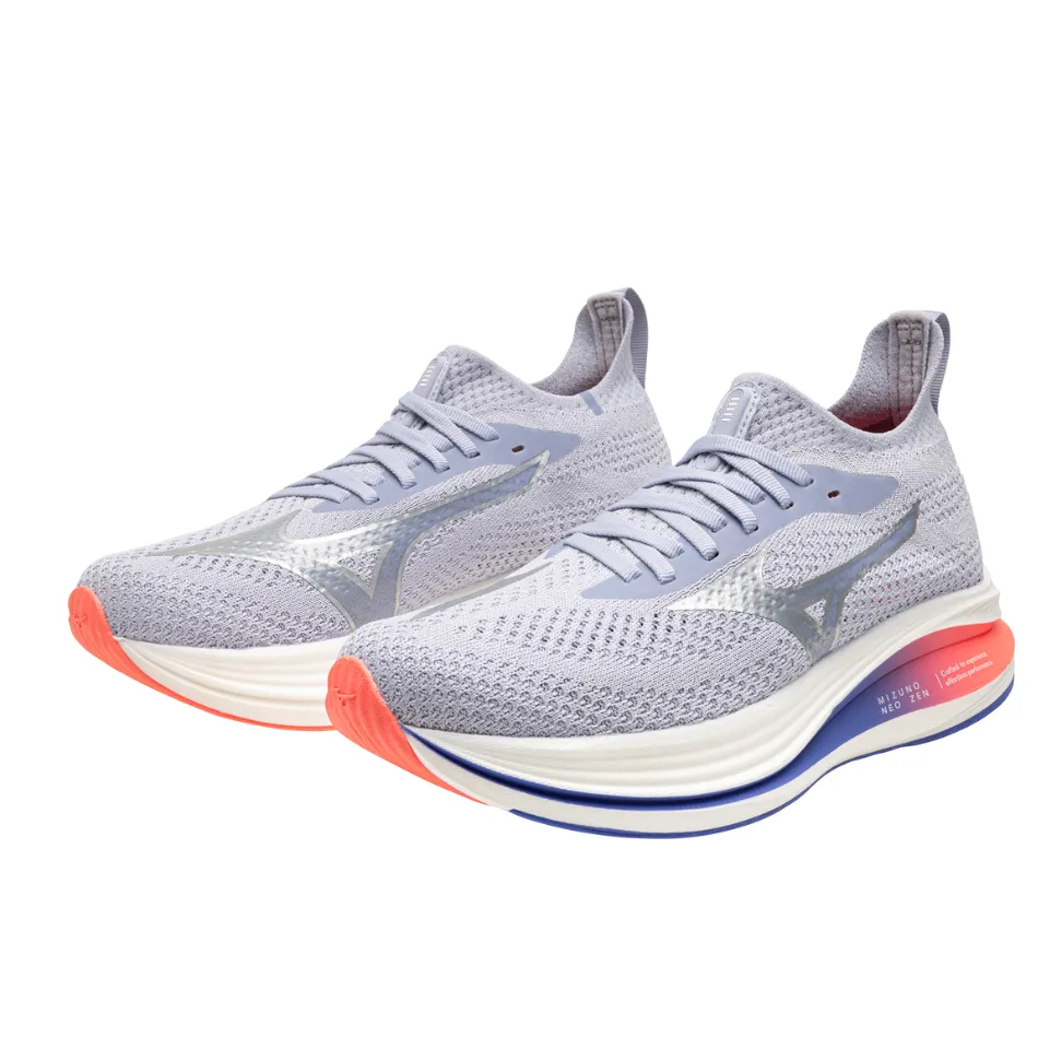 Mizuno Women's Neo Zen Running Shoes in Icelandic Blue/Silver/Striking Coral AW25 synthetic track running wear long - distance - specific shoes