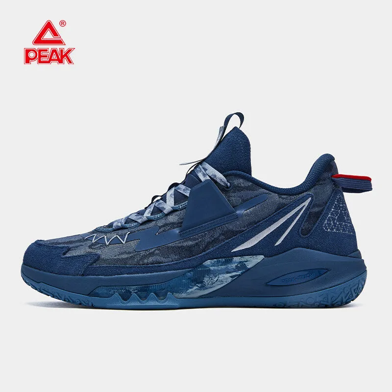 PEAK TAICHI Lightning 9 Basketball Shoes Men's Outdoor Non-slip Wear-resistant Sport Shoes Breathable Mesh Sneakers Men Light Casual Shoes ET22053A Asymmetrical Collar Padding