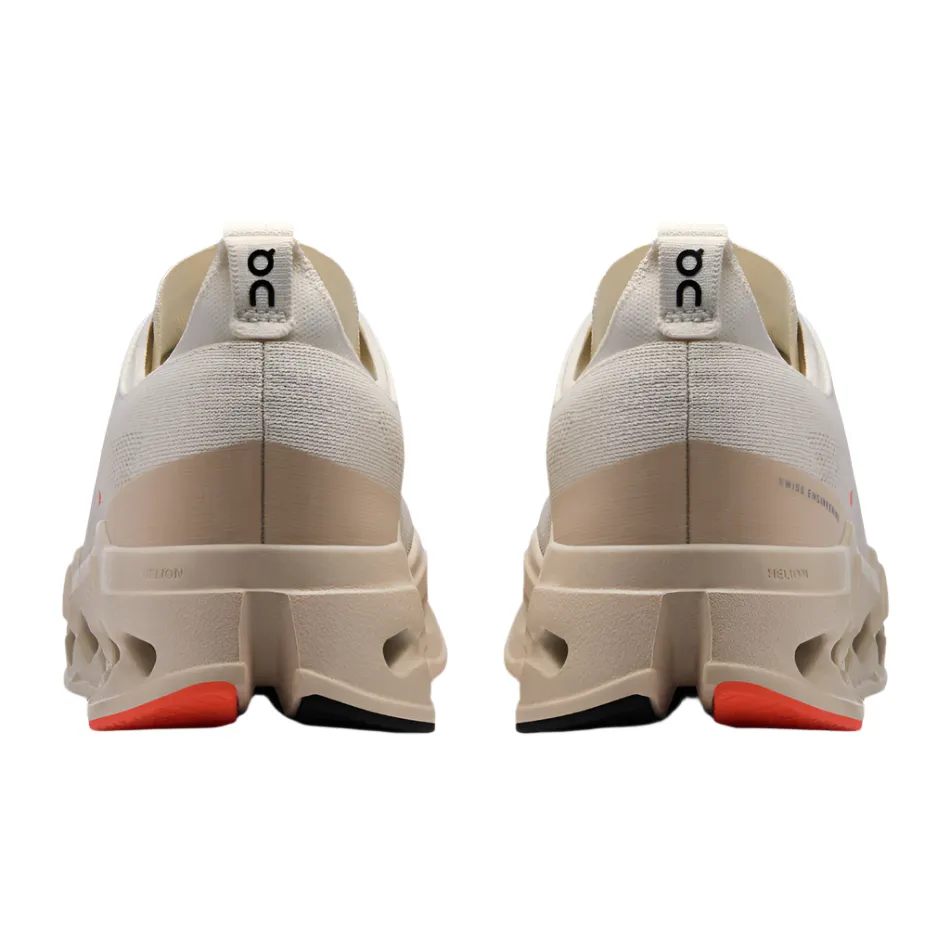 On Men's Cloudsurfer Max Running Shoes in Ivory/Salmon AW25 flat - terrain running shoes
