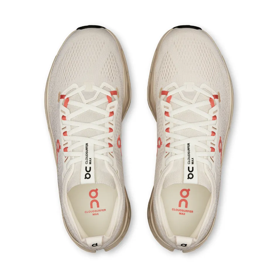 low - cost shoes wide - base - feature shoes On Men's Cloudsurfer Max Running Shoes in Ivory/Salmon AW25