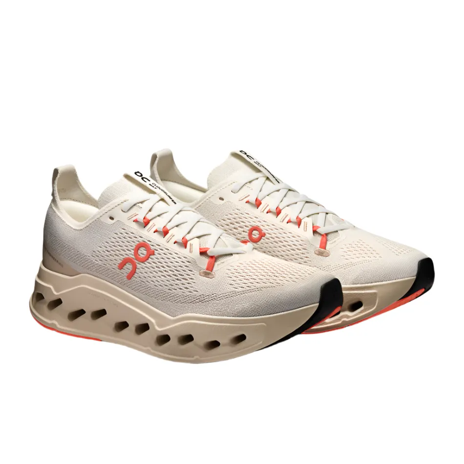 Sweat Control On Men's Cloudsurfer Max Running Shoes in Ivory/Salmon AW25