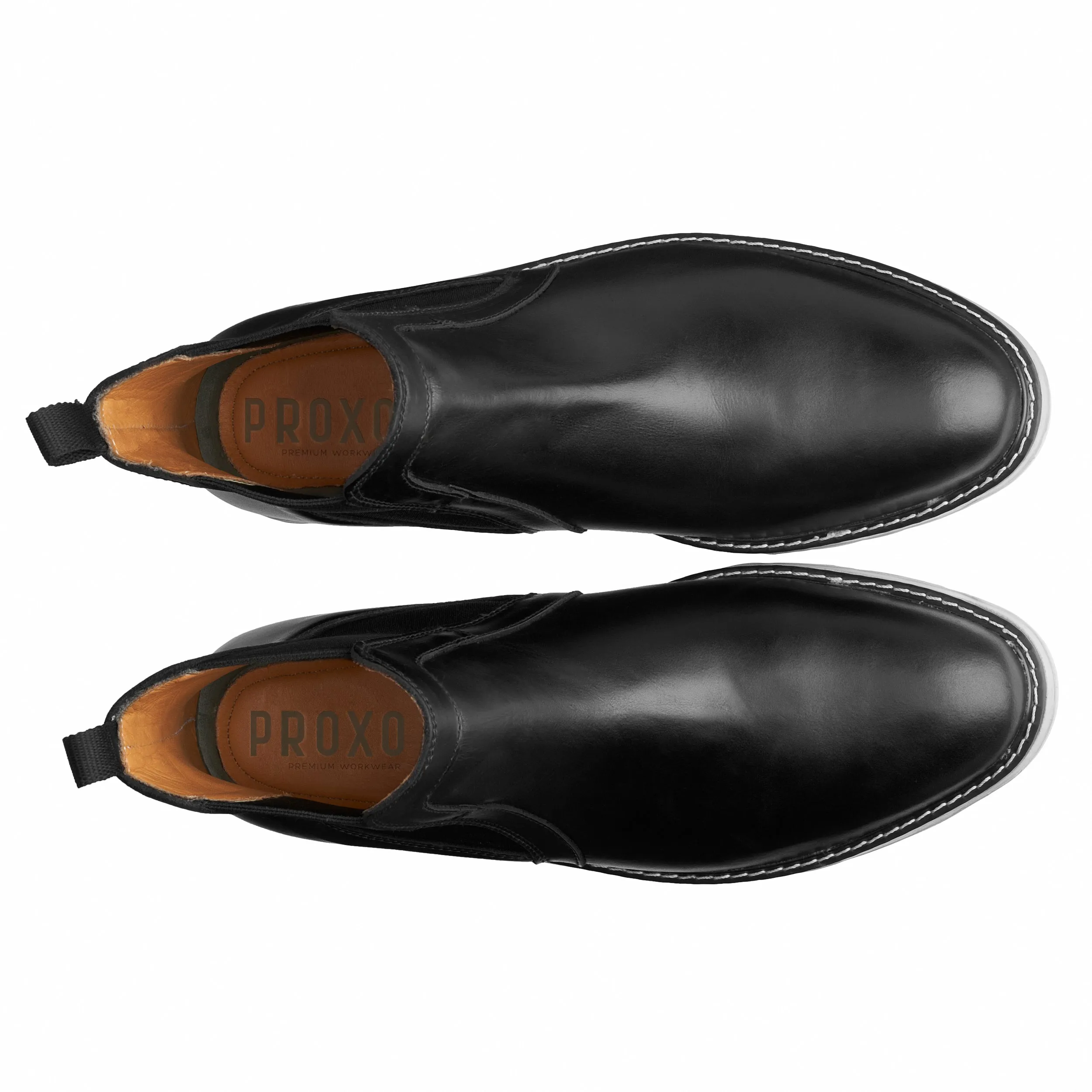Comfort Look Shoes STEEL TOE CHELSEA BOOT BECKS BLACK