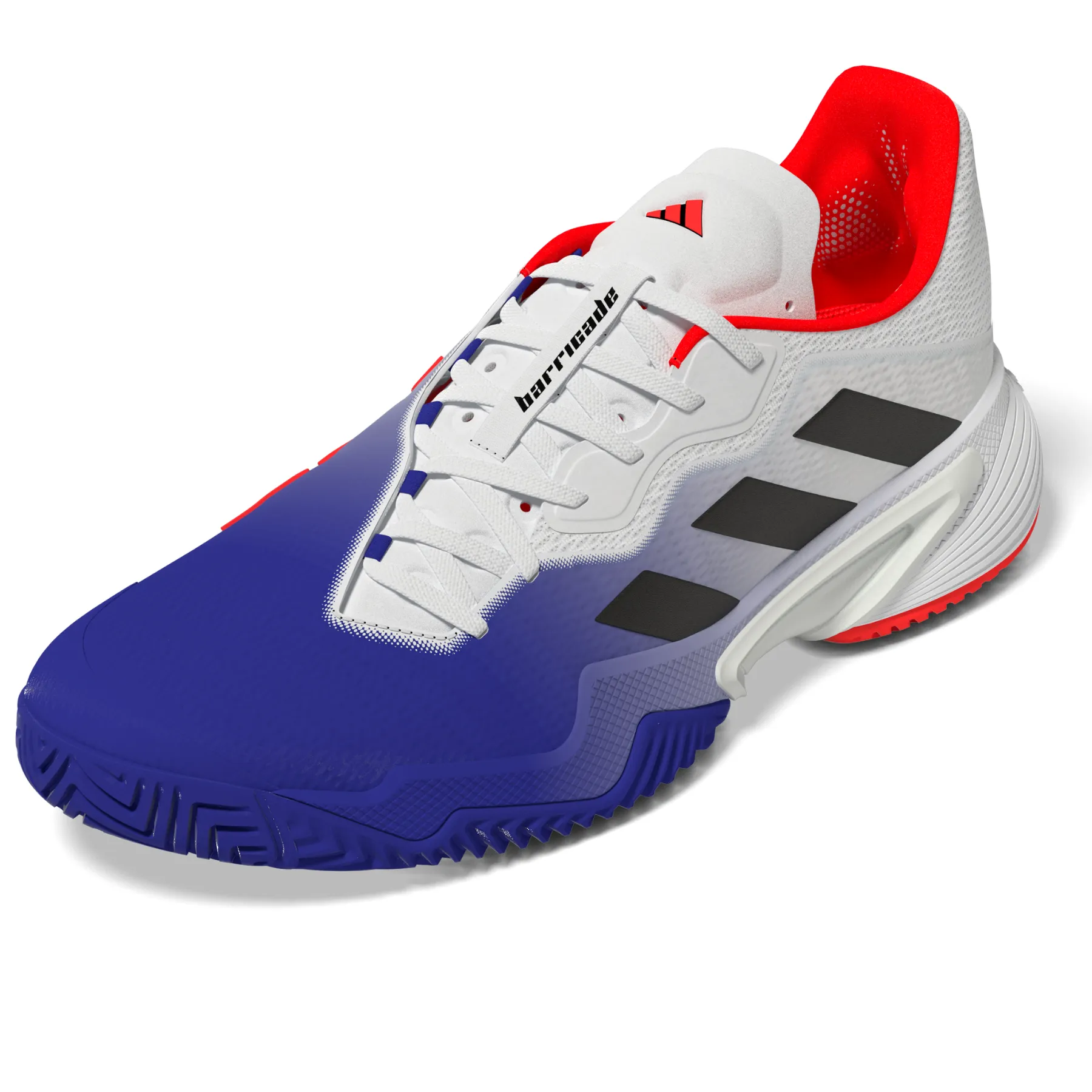 Adidas Performance Barricade Men Tennis Shoes - Lucblu/Core Black/Solar Red Unisex style Breathable Linings