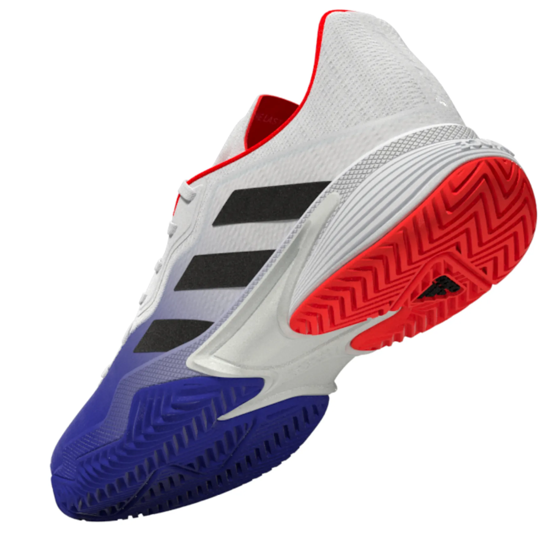 padded insole Adidas Performance Barricade Men Tennis Shoes - Lucblu/Core Black/Solar Red