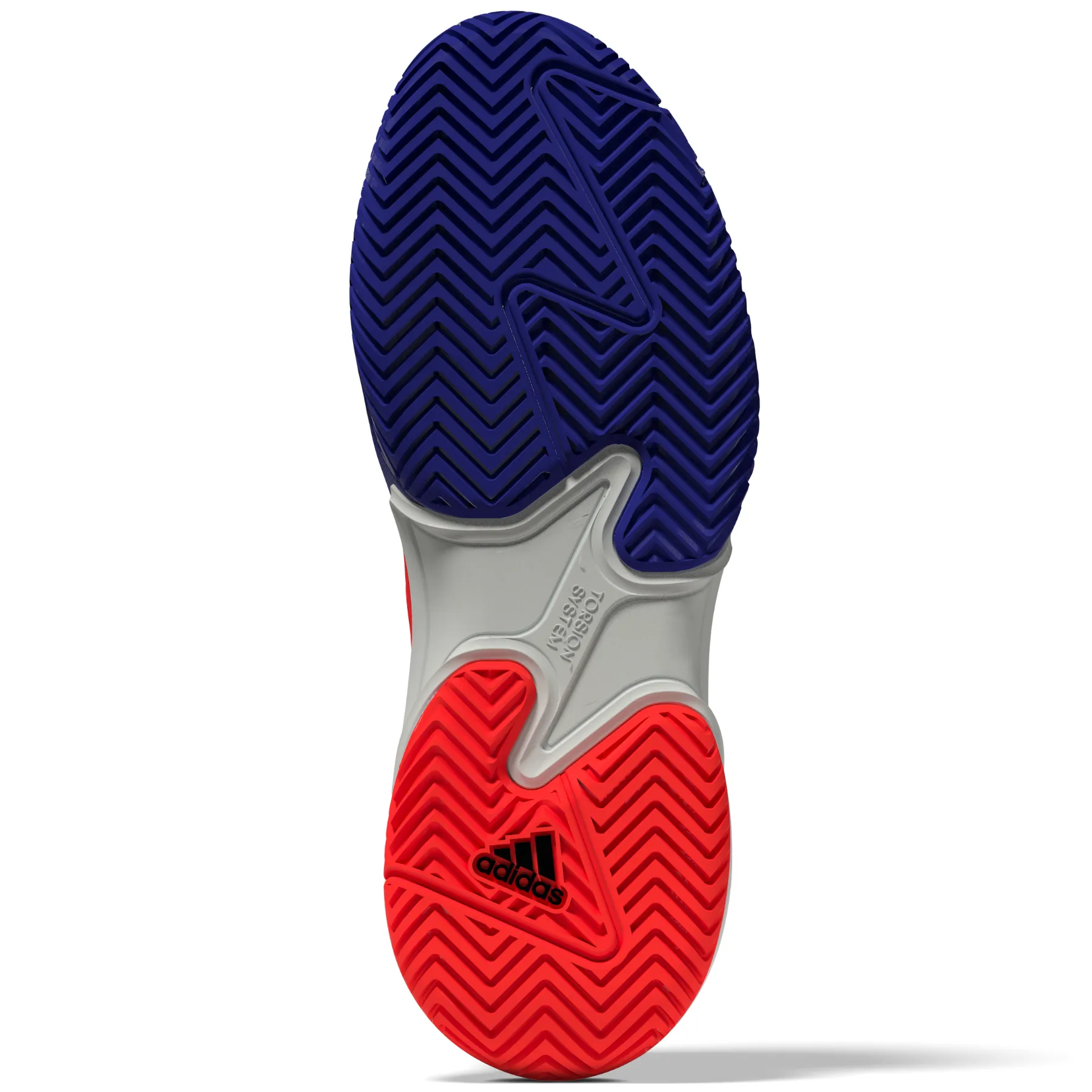 Wellness focused padded insole Adidas Performance Barricade Men Tennis Shoes - Lucblu/Core Black/Solar Red