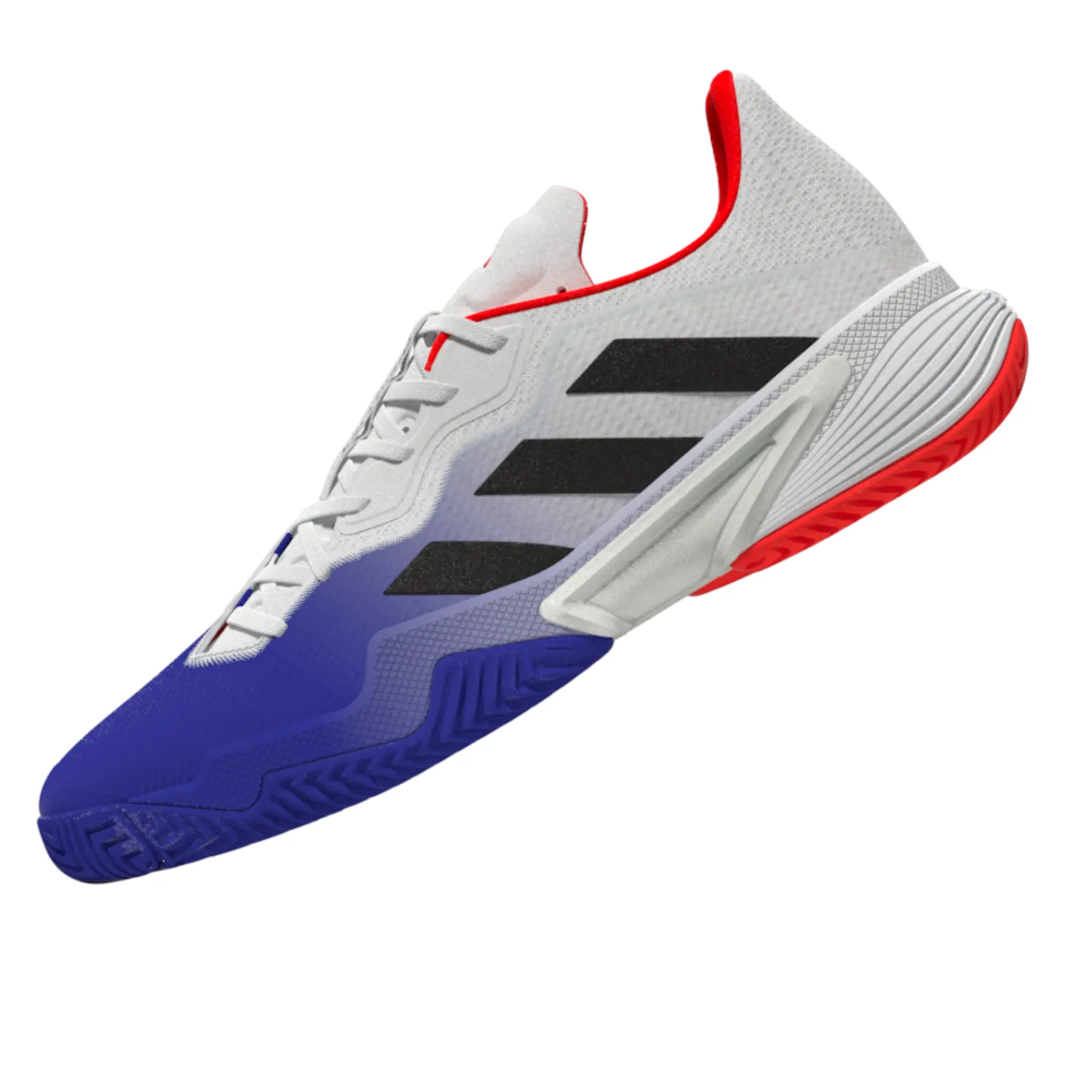 Urban Fit Shock Resistant Adidas Performance Barricade Men Tennis Shoes - Lucblu/Core Black/Solar Red
