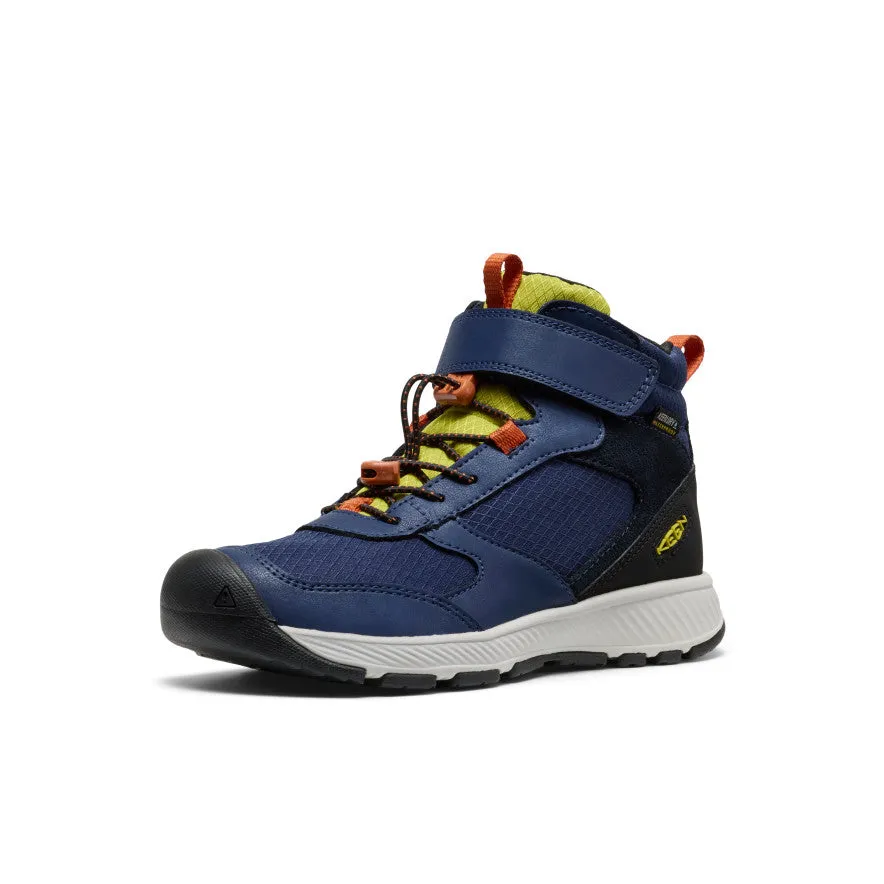 Every stride feels natural thanks to the ergonomic sole Big Kids' Skua Waterproof Boot  |  Naval Academy/Rogue Green