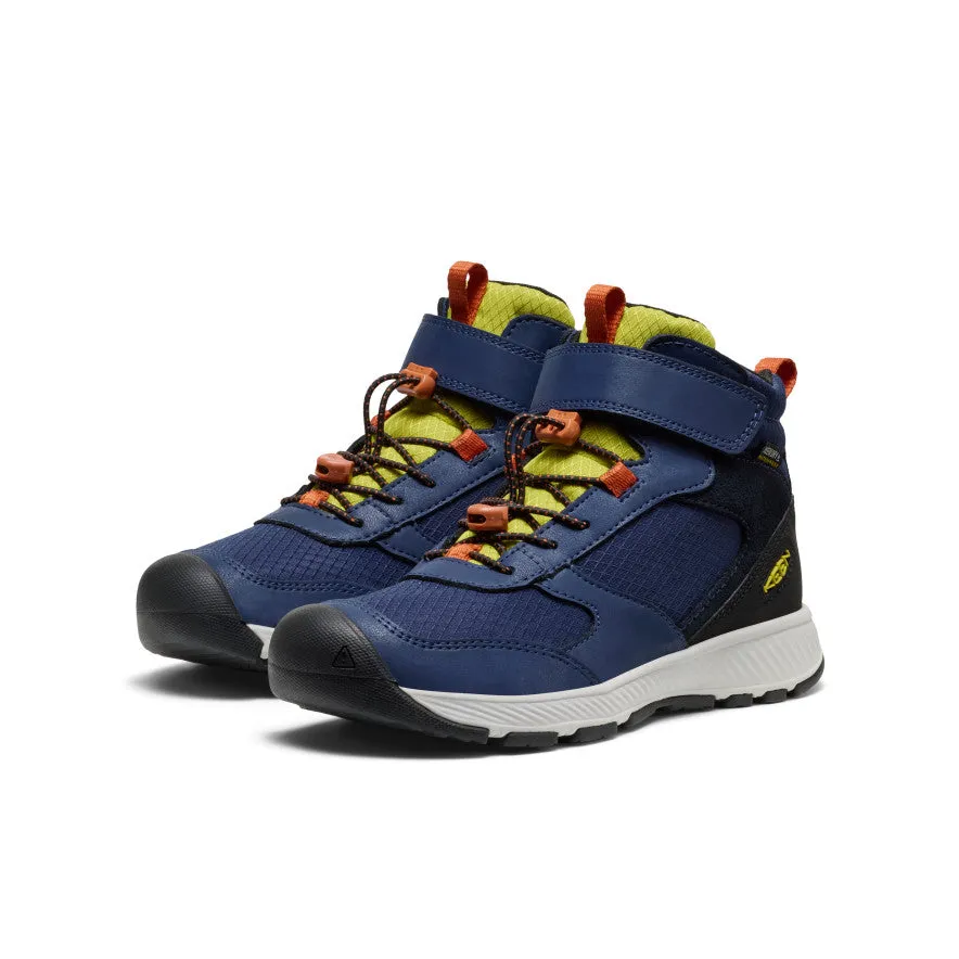 Step Light Sole Soft Big Kids' Skua Waterproof Boot  |  Naval Academy/Rogue Green
