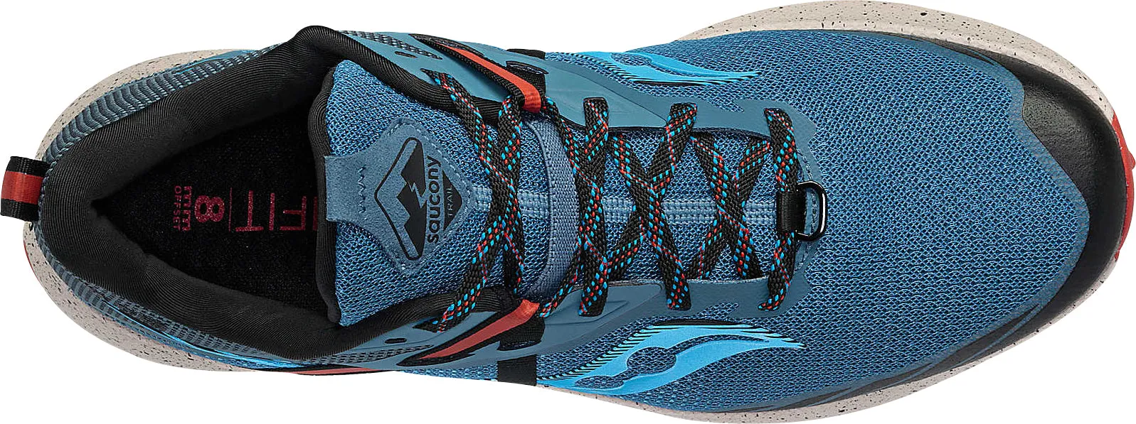 Saucony Ride 15 TR Mens Trail Running Shoes - Blue Upper overlay adds light structure and containment