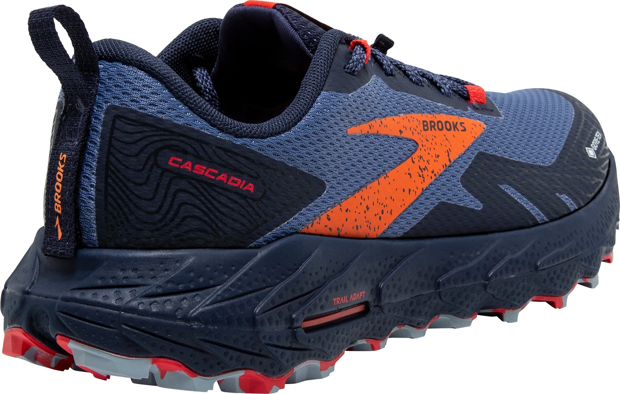 Brooks Cascadia 17 GORE-TEX Womens Trail Running Shoes - Blue Sport Flex Arch construction aids in reducing strain during lifting